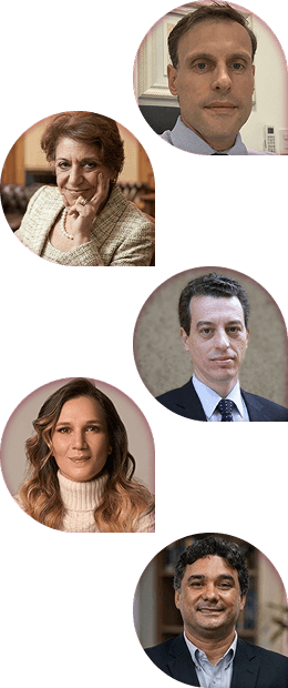 Professores: Cristiano Barcellos, Carmita Abdo, Luciano Pompei, Cibele Hasmann e Fernando Morgadinho