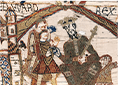 Tapeçaria de Bayeux (detalhe, mostrando o rei Eduardo), séc. XI