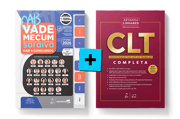 Combo Vade Mecum Saraiva Oab e Concursos - 27ª Edição 2026 + CLT Completa 41ª edição